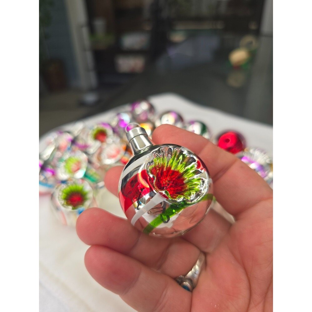 22 pc Kurt Adler - The Early Years - Mini Glass Reflector Ornaments 2" | Lot 2 - Picture 5 of 12